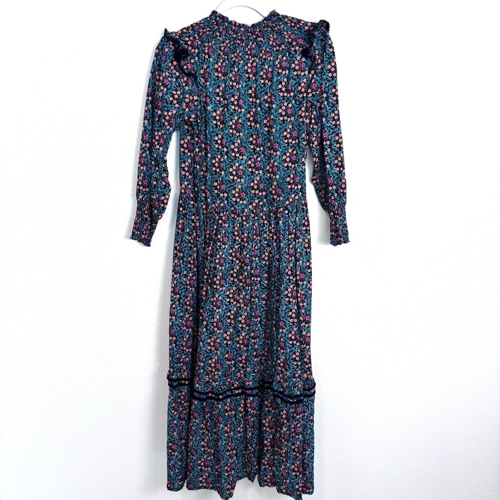 Roller Rabbit Etoiles Delfia Black Starry Print Midi Dress Women’s XS Witchy - Picture 2 of 12